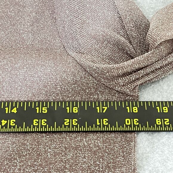 NWT Womens Top Mesh Sheer New Year Metallic Shimmer Long Sleeve Sexy Club Fairy - Picture 9 of 10